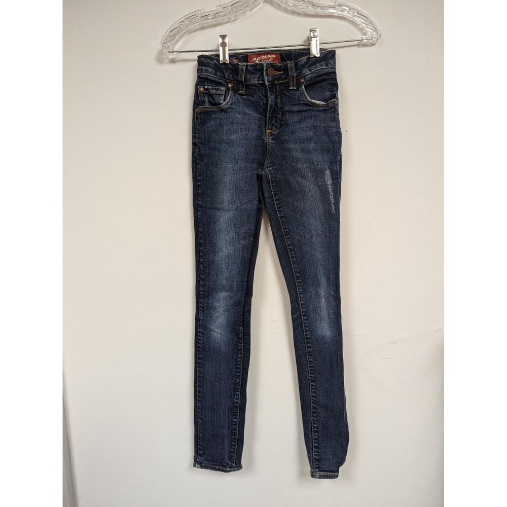 Arizona Boys Jeans 14 Slim Adjustable Waist Blue Pants Skinny